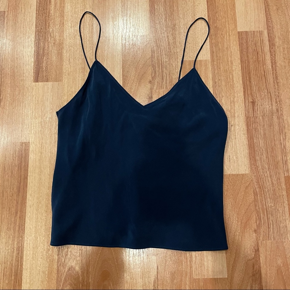 Alice + Olivia Silk Strappy Cropped Top - 0